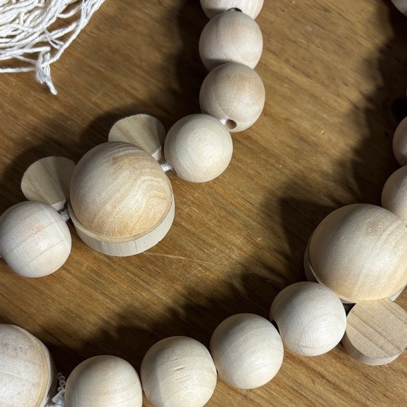 Disney Mickey Mouse Wooden Bead Garland w/Tassels Decor Accent 39" GIFT NEW - Picture 6 of 9